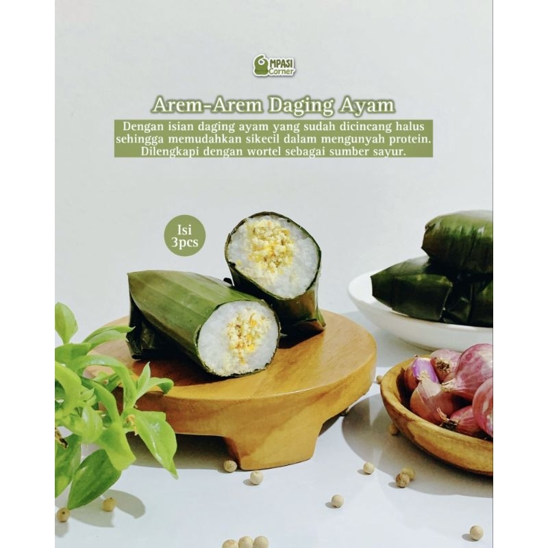 

Aneka arem-arem MPASI bayi dan balita | Arem-arem ayam | Arem-arem daging sapi | Arem-arem teri nasi telur