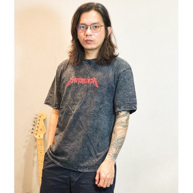 NRKY kaos distro pria washing band metalica bahan katun