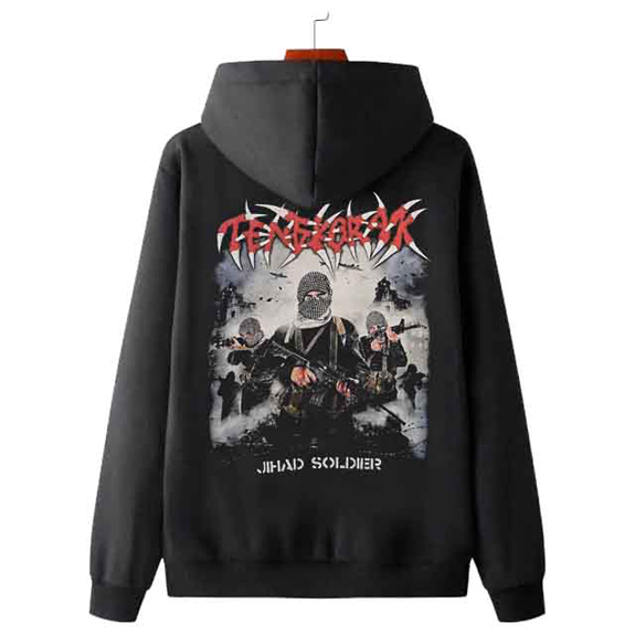 Sweater Hoodie Tengkorak Jihad Soldier Hoodie Casual Unisex Bahan Katun | PULLOVER & ZIPPER | READY 