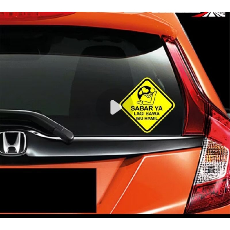 STICKER MOBIL KACA BELAKANG STICKER SABAR YA UKURAN 20CM