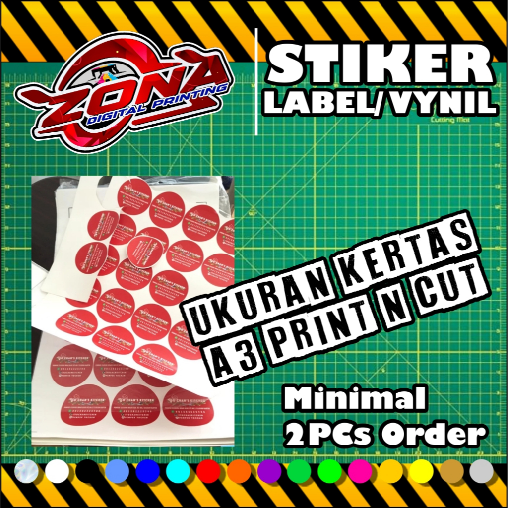 

Cetak Stiker A3 Cutting Sticker stiker print n cut