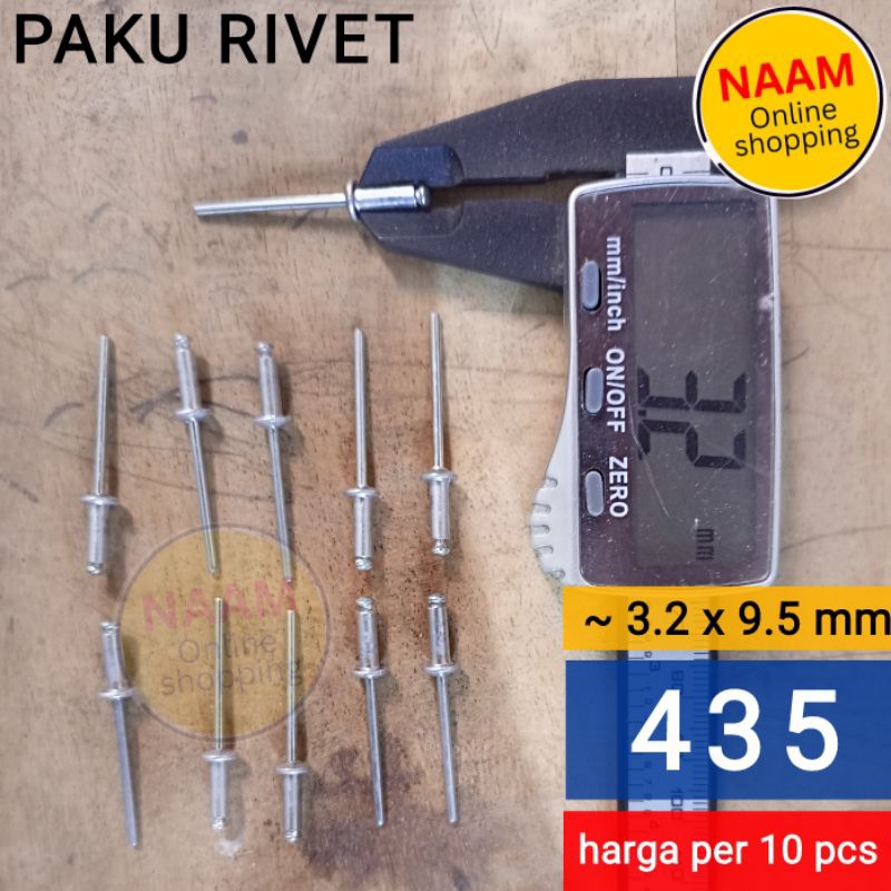 (435-10) PAKU RIFET 435 - PAKU RIVET / PAKU RIPET / KLEM RIPET / PAKU TEMBAK BLIND RIVET