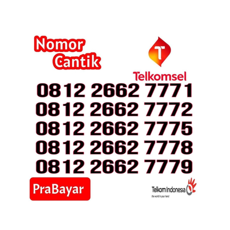 nomer cantik simpati abab. perdana simpati cantik 2662 777 - simpati 7778 7779 - telkomsel triple 77