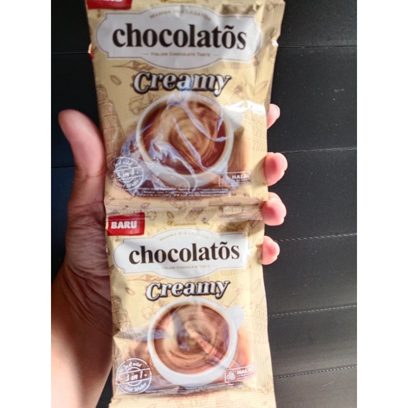 

Chocolatos Cokelat Drink Creamy 1 Renceng isi 10 Sachet