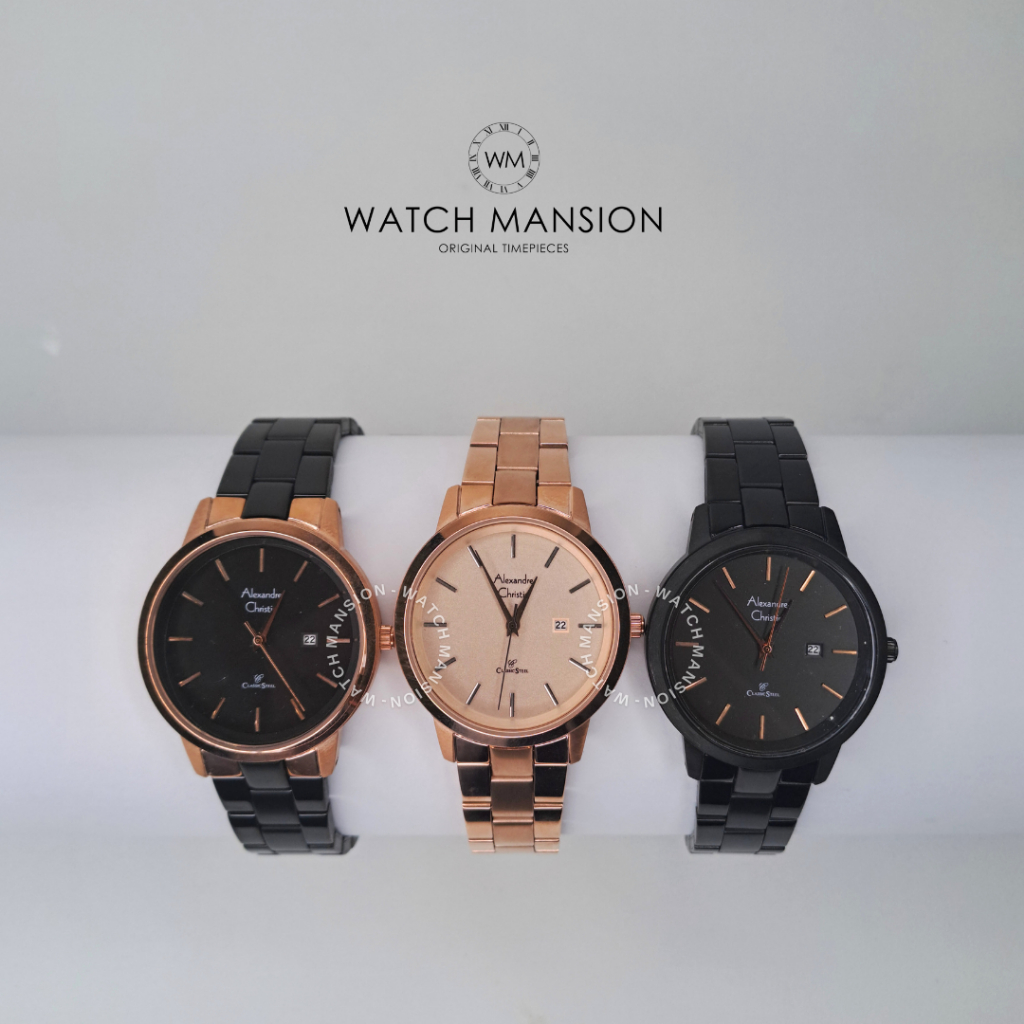 JAM TANGAN WANITA ALEXANDRE CHRISTIE AC8645 AC 8645 ANALOG STAINLESS STEEL ORIGINAL GARANSI 1 TAHUN