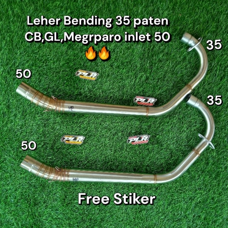 TERLARIS Leher knalpot Bending paten 35 CB,GL,Megapro inlet 50