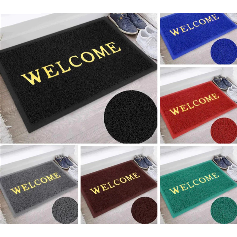 Keset Kaki Welcome / Keset Cendol Keset Anti Slip Motif Import / Keset Bulu Motif / Keset Bihun Anti