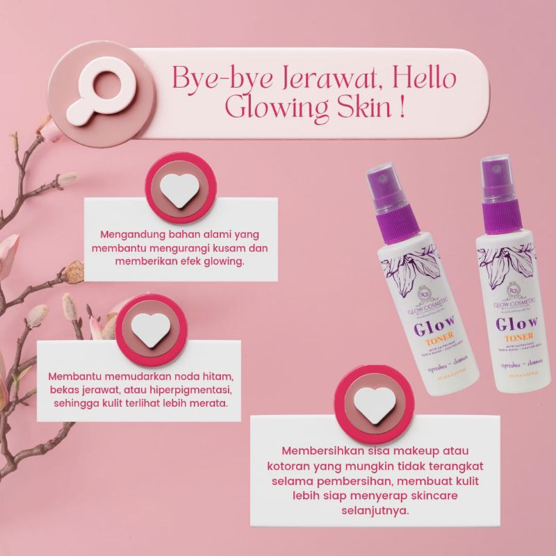 Toner glowing  rcb glow cosmetic (TERSEDIA COD) Toner glowing spray Rcb glow