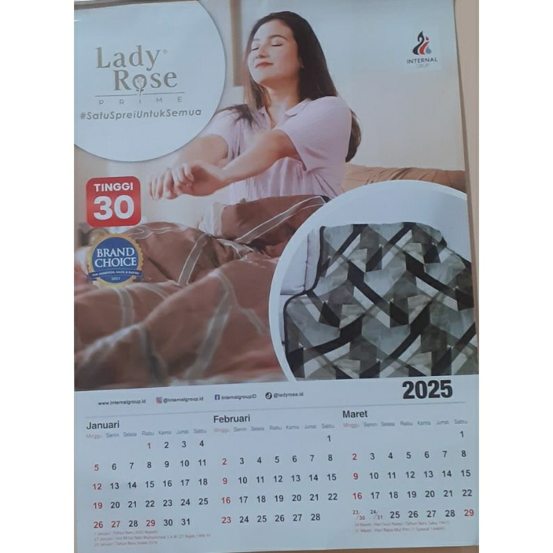 

kalender tahun 2025 uk 52x38 cm