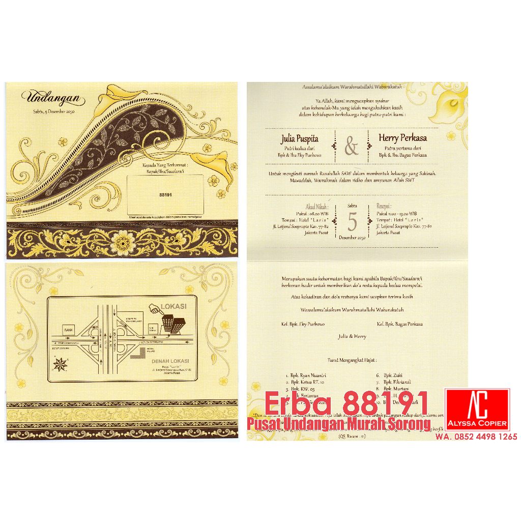 Undangan Murah Blangko Erba 88191