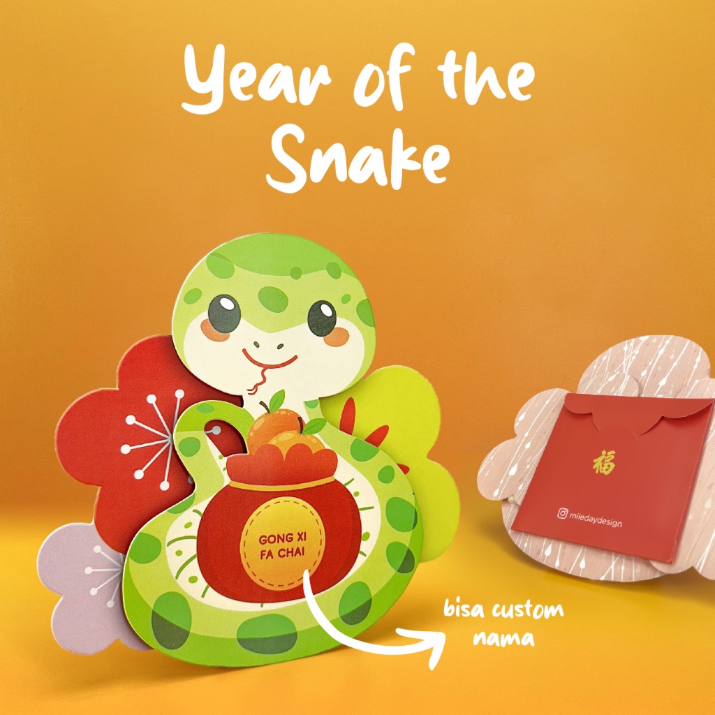 

Angpao Snake Premium 3D 2025 isi 5pcs