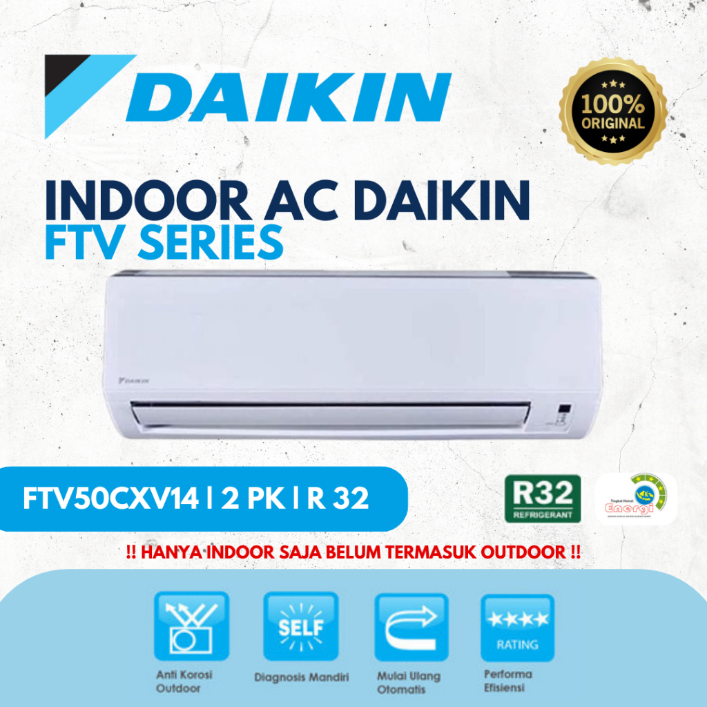 INDOOR AC DAIKIN 2 PK MALAYSIA FTV50CXV14 PENGGANTI FTV50AXV14 FTV50BXV14 BARU