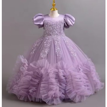 Gaun Pesta Anak Perempuan PAYET   Ungu/ DUSTY PINK / WHITE  BAJU ANAK PESTA  BALLGOWN DRESS
