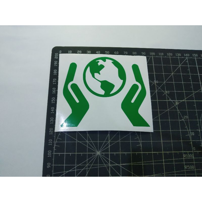 

stiker cutting go green