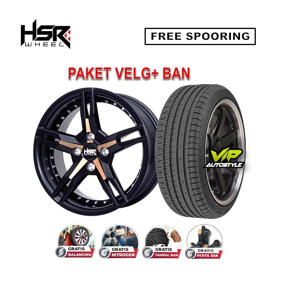 paket Velg Mobil Buat Brio Ring 15 HSR KEUNIKAI Plus ban Accelera