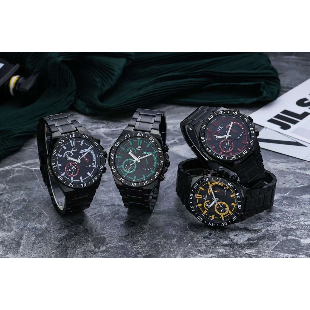 MK MIKE JAM TANGAN PRIA/FREEBOX+BATTERAI CADANGAN/8890