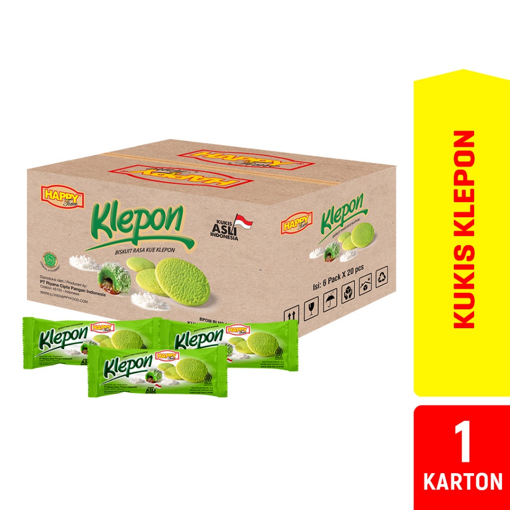 

Happy Time Kukis Klepon (1 Karton isi 6 pack)