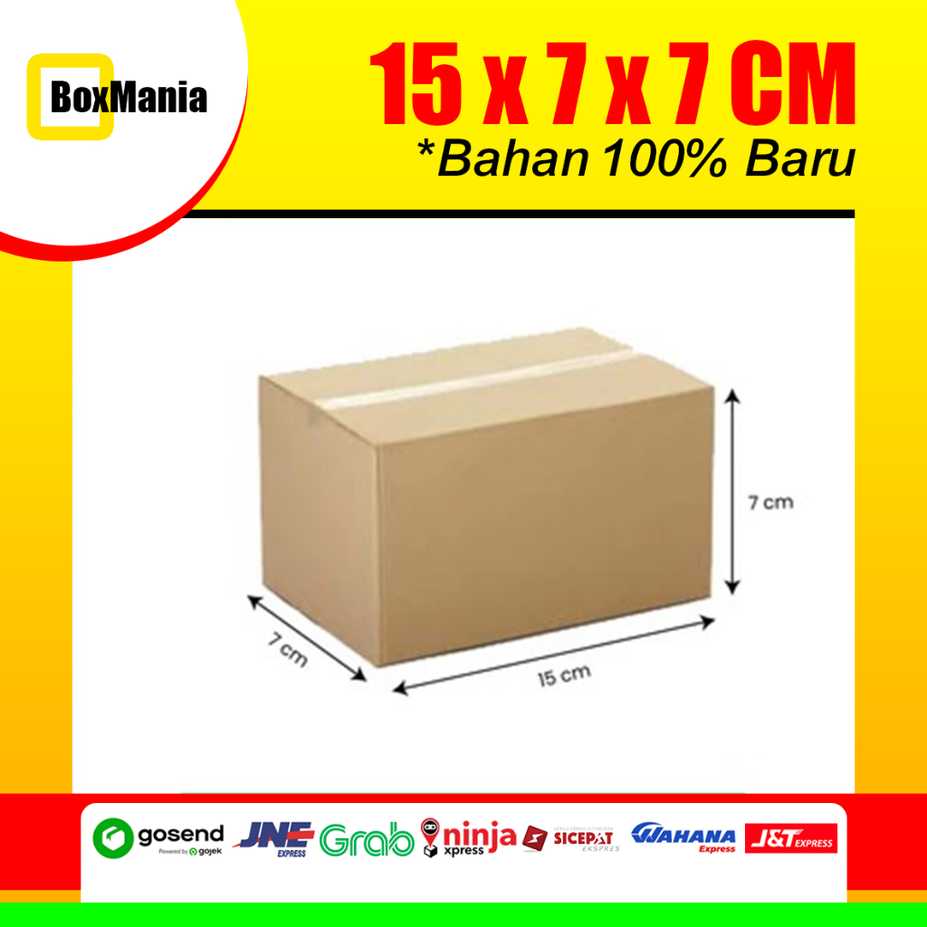 

Karton Box Murah Berkualitas Bekasi (15x7x7cm) Bahan Baru 100%