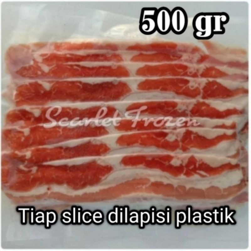 

US Slice Beef Premium Short Plate Slice Daging Sapi Iris 500gr