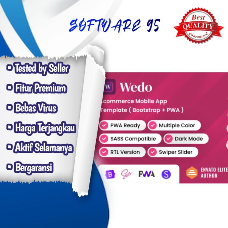 Wedo - Ecommerce Mobile App Bootstrap Template HTML
