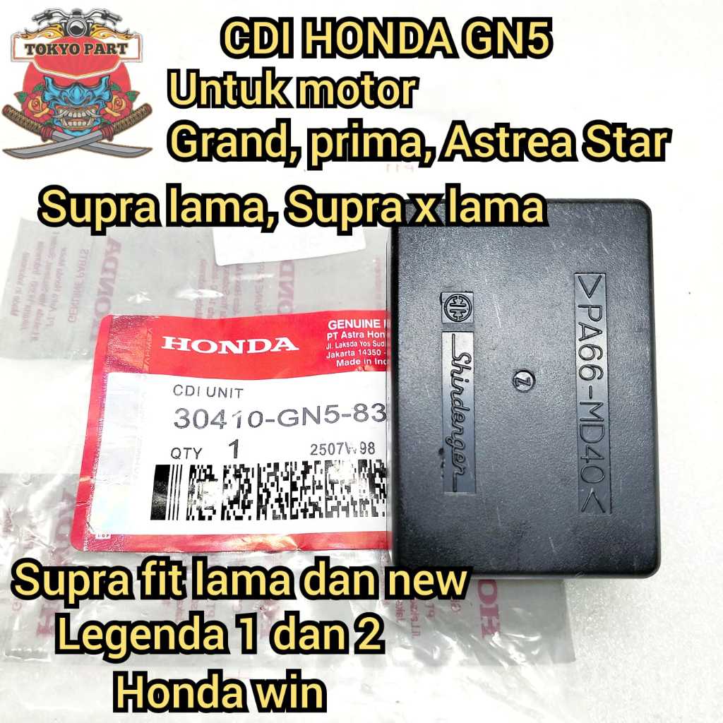 CDI HONDA GN5 KUALITAS ASLI ORIGINAL HONDA AHM GRAND PRIMA ASTREA STAR LEGENDA SUPRA FIT SUPRA LAMA 