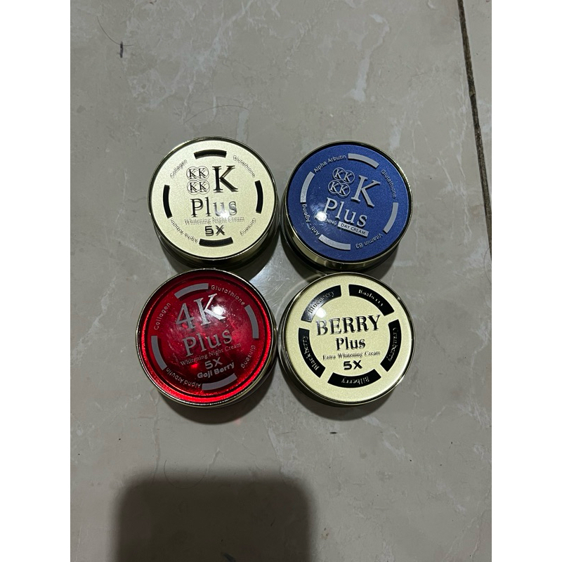 4K Plus Cream (whitening day cream, extra whitening cream, whitening night cream, goji berry)