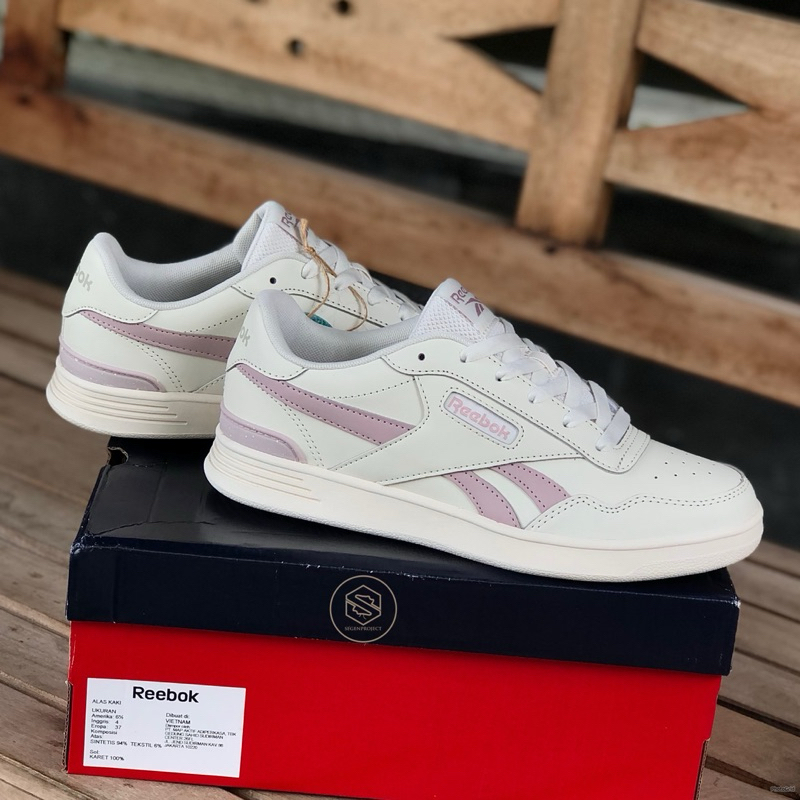 REEBOK CLASSIC CLUB COURT ADVANCE WOMEN’S LEATHER CHALK WHITE PINK ORIGINAL