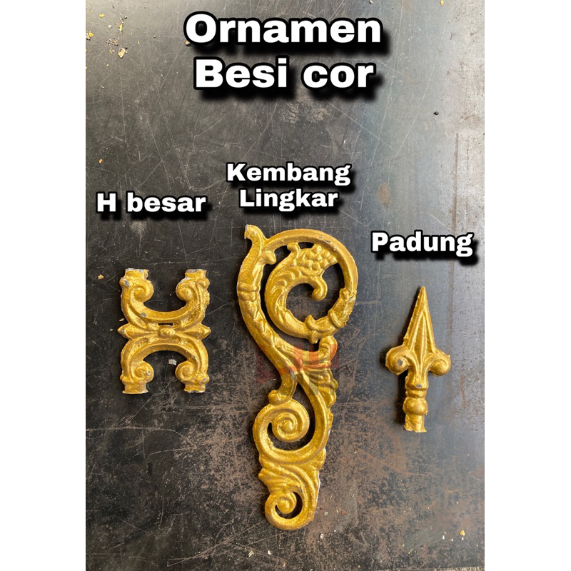 Ornamen pagar besi cor aksesoris variasi pagar klasik ( bekas bagus )