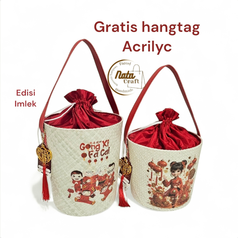 

Natacaft-Tas Anyaman Parcel Imlek Tas Hampers Imlek decoupage Tas Souvenir Imlek Goodie Bag Imlek Premium