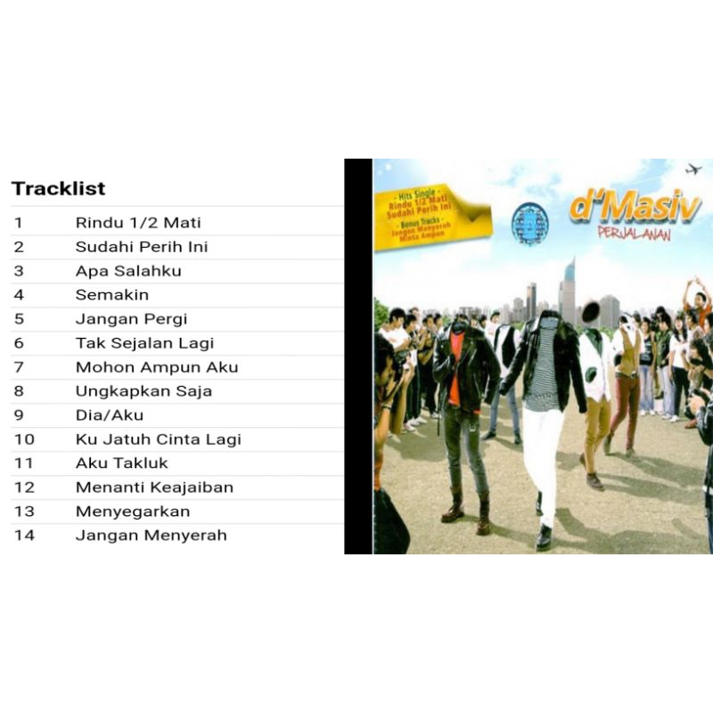 d'masiv cd album perjalanan 2010