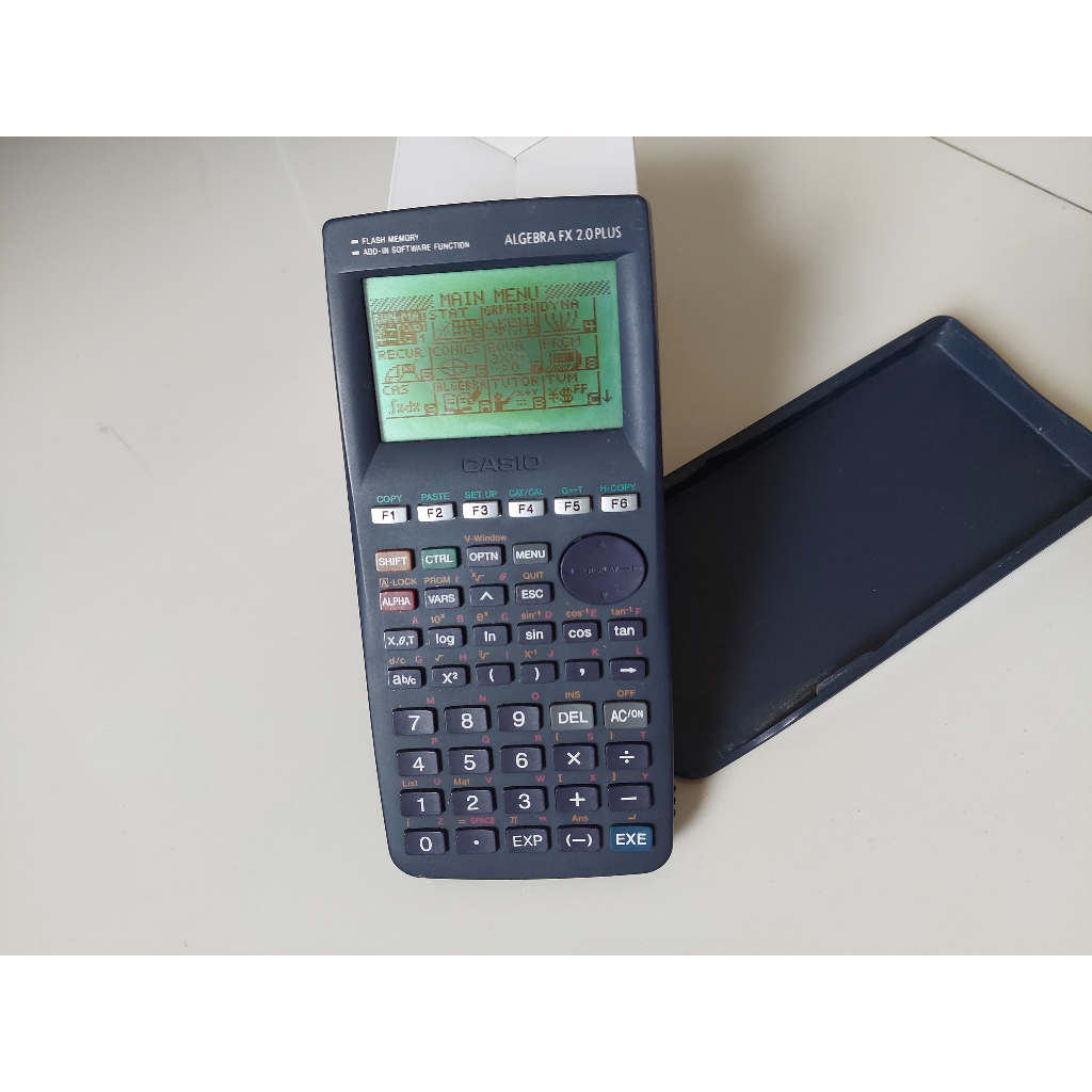 Casio Algebra FX2.0 Plus Bekas (Unit Only)/Kalkulator/Calculator include slide-on hard case