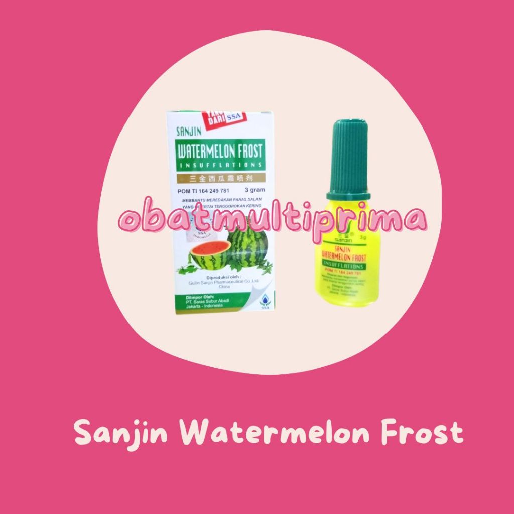 Sanjin Watermelon Frost - Obat Cina Pereda Sariawan Panas Dalam Radang Tenggorokan