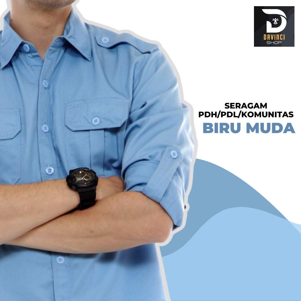 Baju Kemeja PDL PDH Lapangan Lengan Panjang - Pakaian Atasan Seragam Pria Wanita Premium Kerja Kanto