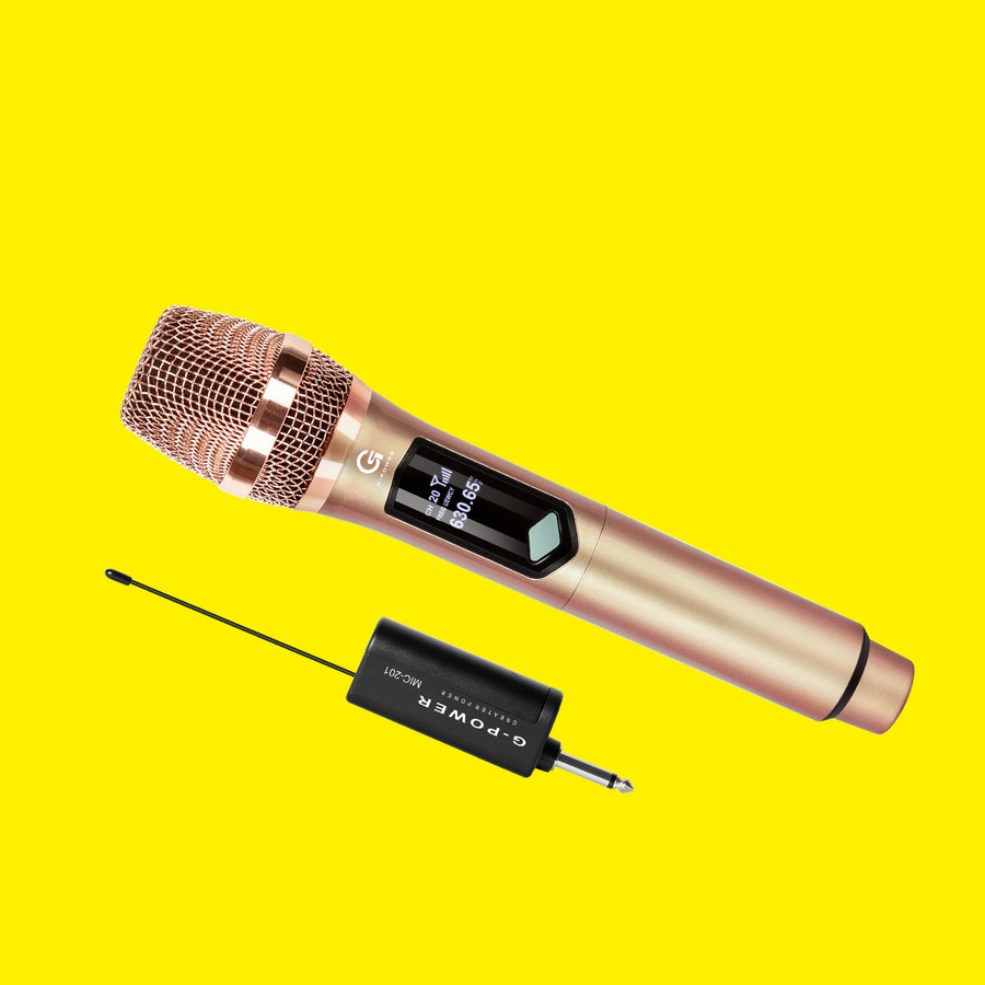 Microphone Mic Wireless G-Power MIC-101 Single Gold G Power MIC 101