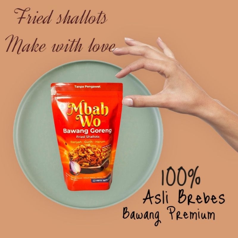 

Bawang Goreng Mbah Wo - Bawang merah brebes goreng 100 Gram