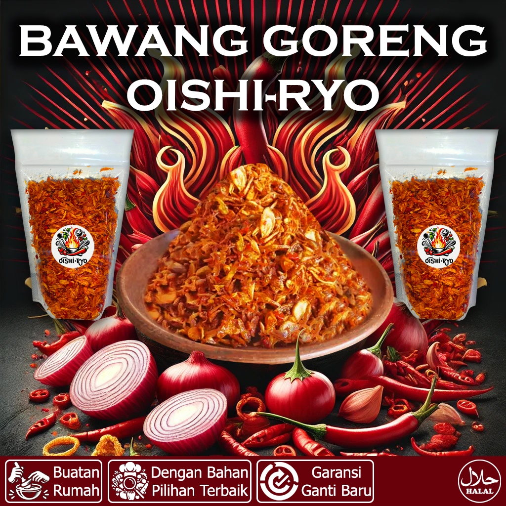 

Bawang Goreng Sumenep Asli Pedas / Original Oishi Ryo