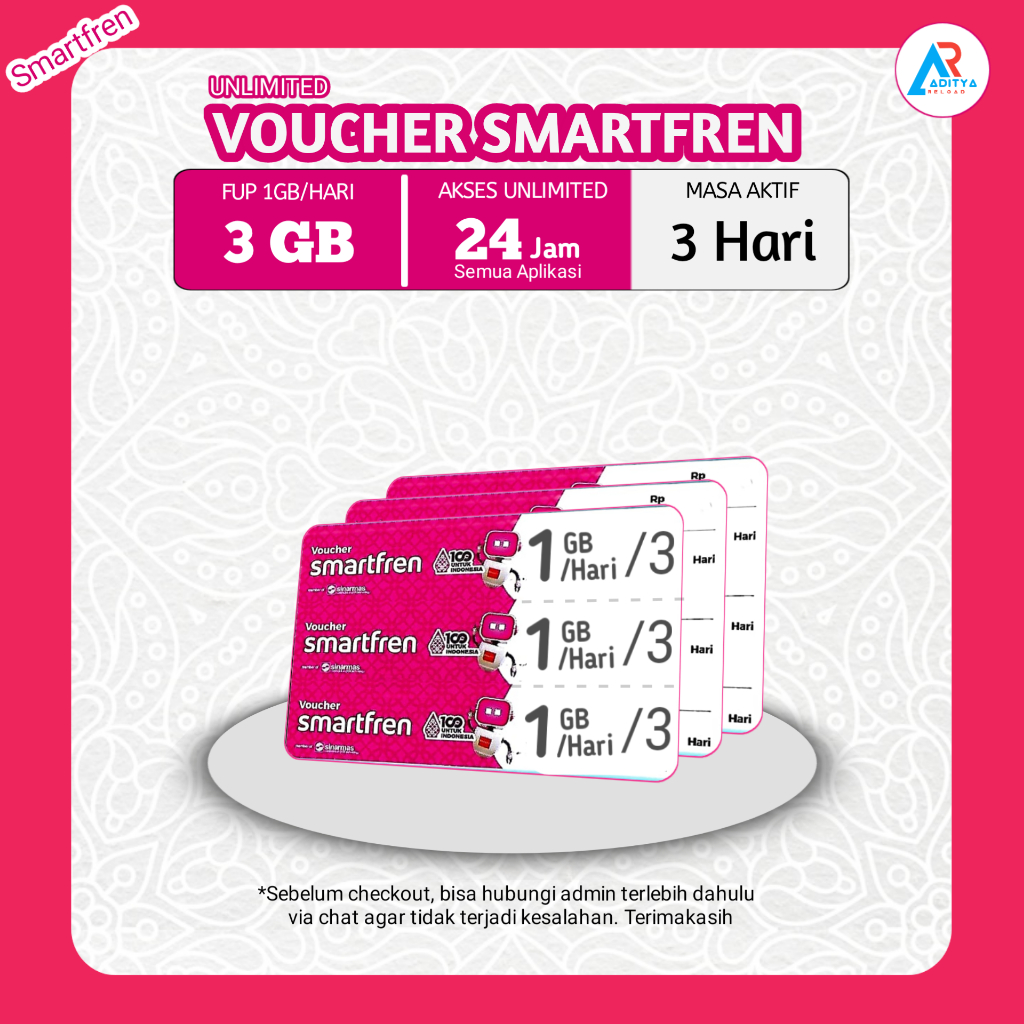 Voucher Smartfren Unlimited 3GB 3Hari Nasional