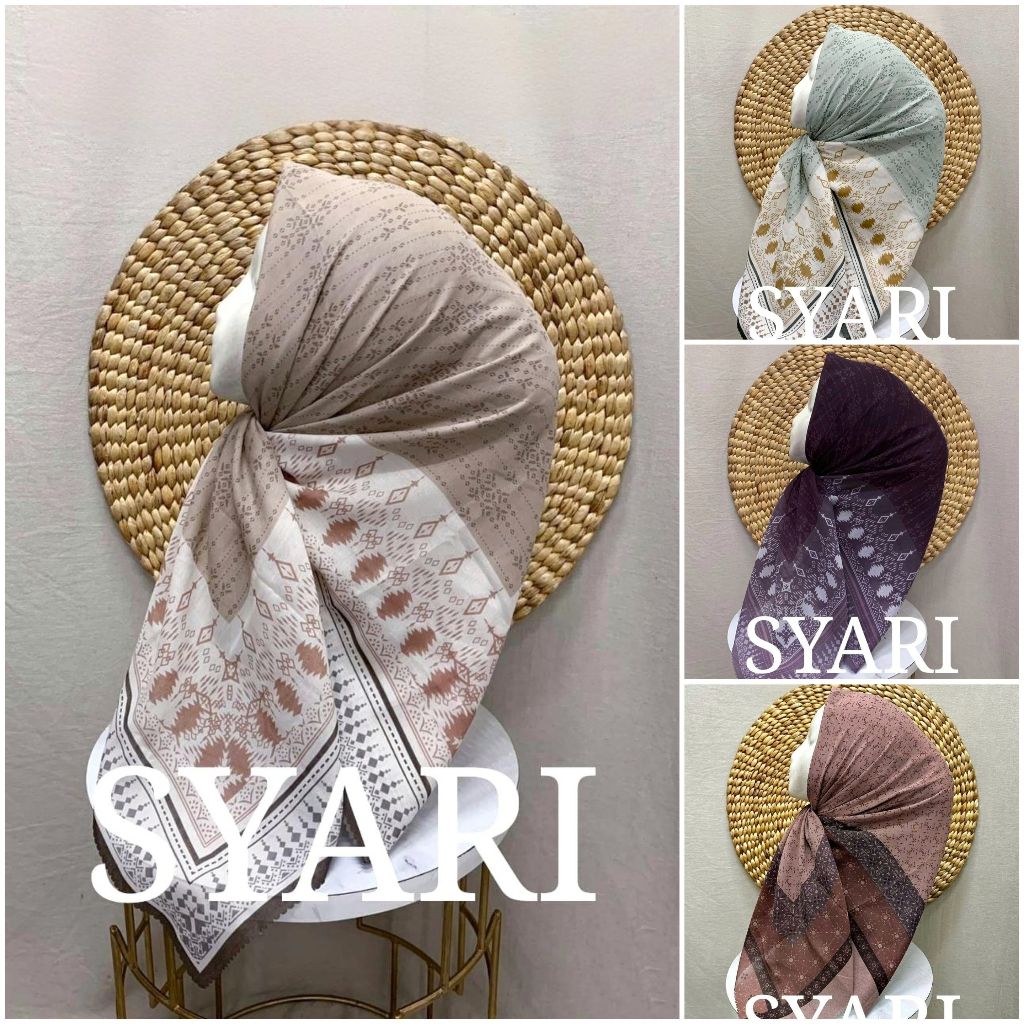 KASY 03 Jilbab Voal Motif Segi Empat 130x130 Kerudung Syari Motif Hijab Motif 130x130 Segi Empat