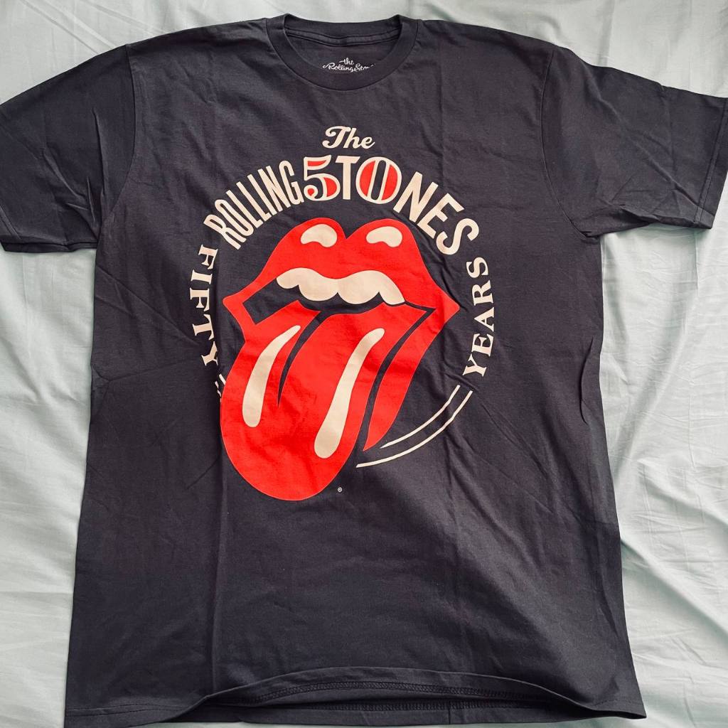 ROLLING STONES 50 YEARS T-SHIRT XL VINTAGE KAOS BAND MUSIC MERCHANDISE ORIGINAL