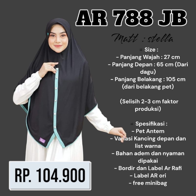 HIJAB ARRAFI AR 788 JUMBO - HIJAB ARRAFI TERBARU 2023 - BERGO ARRAFI