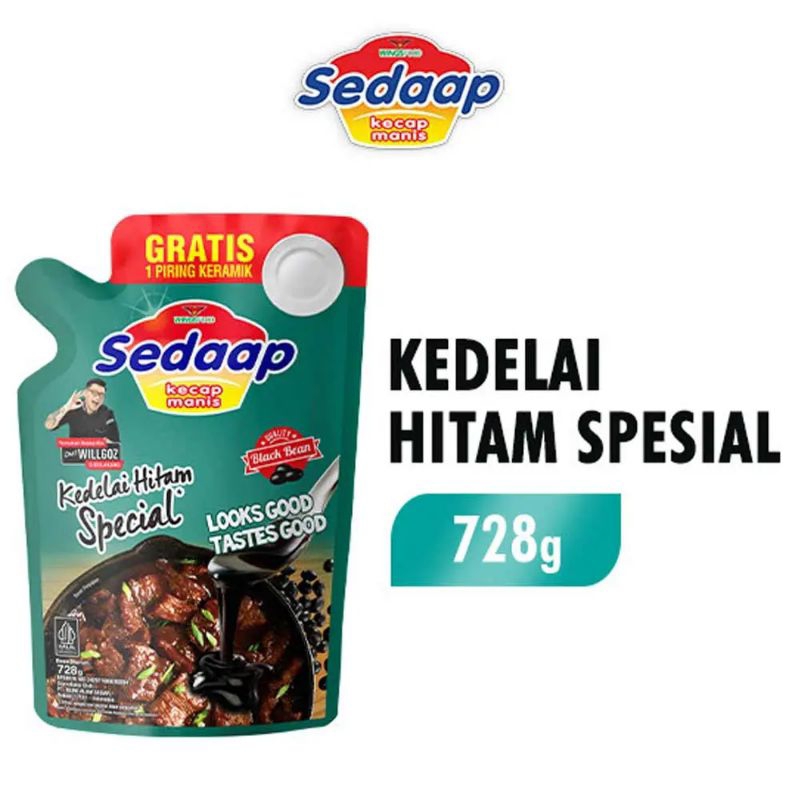 

SEDAAP kecap manis kedelai hitam Spesial 728 gr