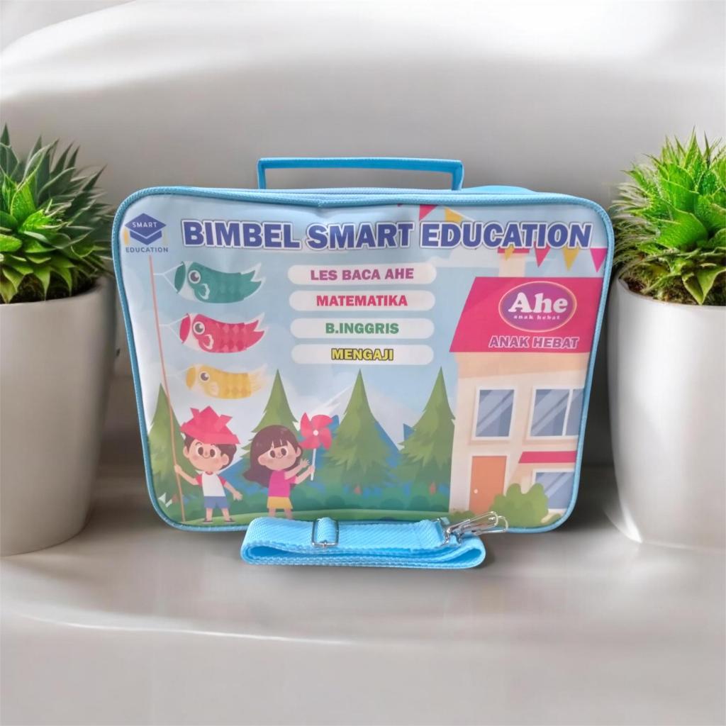 

AA Tas Ultah Anak Custom Nama dan Foto Tas Ulang Tahun Selempang Lepas Tema Bimbel Poliester Mitasi