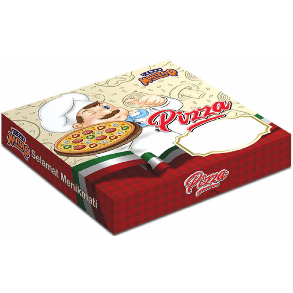 GS SEDAP MANTAP PIZZA 22 X 22 X 5 KARDUS DUS DOS MARTABAK ROTI PIZZA BOX 22X22