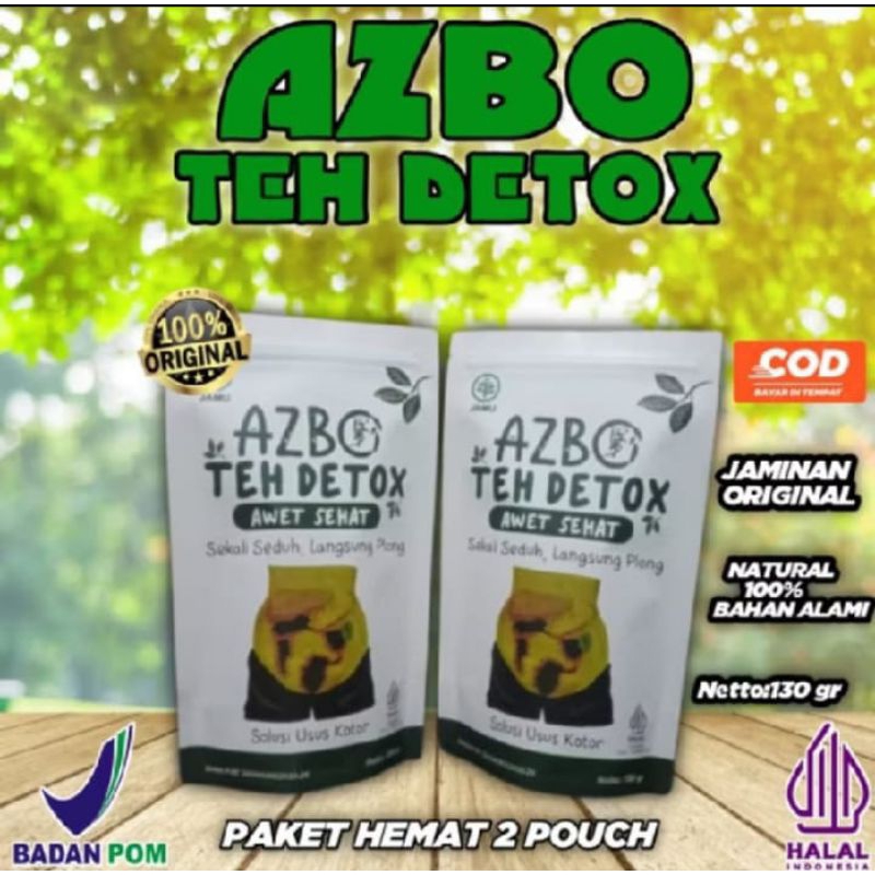 

PROMO EKSTRA PAKET HEMAT 2PACK AZBO TEH DETOX/AWET SEHAT//TEH PEMBERSIH USUS KOTOR//TEH DIET