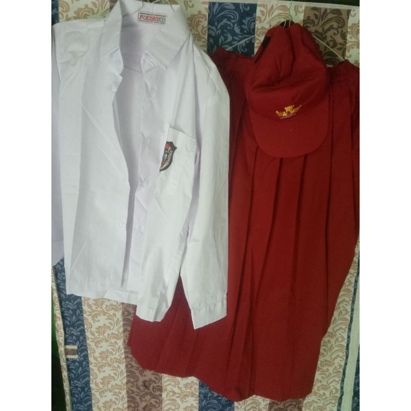 baju seragam sekolah SD merah putih 1 stel