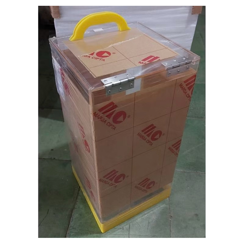 Box akrilik tempat minuman Es Buang Tutup engsel