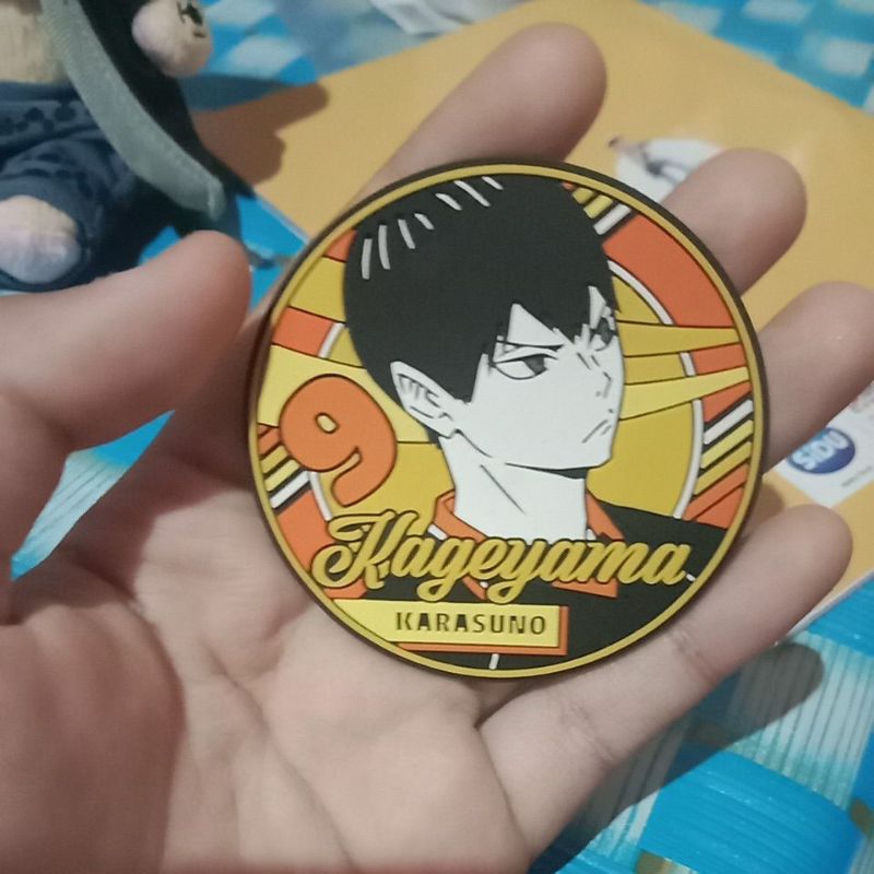 Official merch haikyuu kageyama tobio, rubber coaster