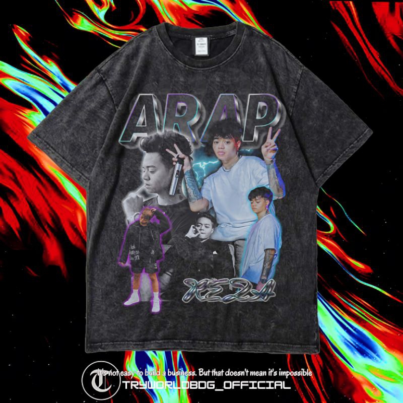 TRYWORLDBDG OFFICIAL "REZA ARAP" KAOS OVERSIZED | KAOS WASHED | STONE WASH | OVERSIZED T SHIRT | KAO
