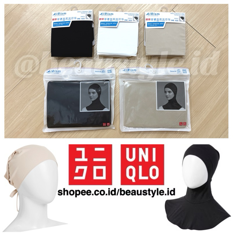 [FREE ONGKIR COD] UNIQLO Airism Woman Inner Headband Hijab Ciput Ninja Jilbab Bandana Kerudung