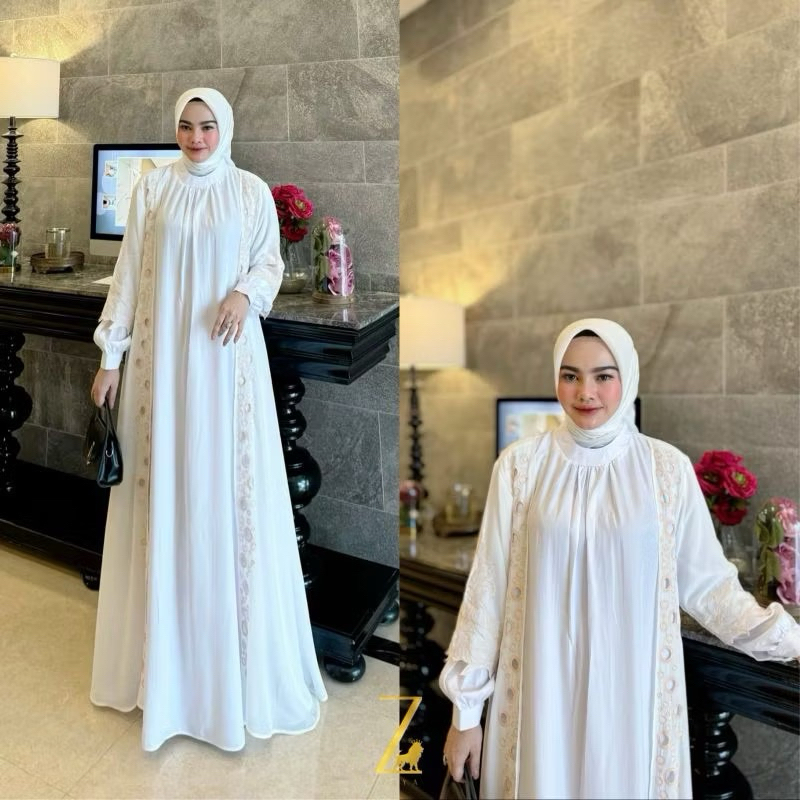 (BISA COD ) GAMIS BRILIA DRESS OUTER | GAMIS HITAM TERBARU | GAMIS LEBARAN OUTER LEPAS